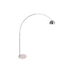 Privatefloor ? lampadaire salon en marbre blanc ? hauteur 210 cm ? abat - jour m�tallique en demi - sph�re ...