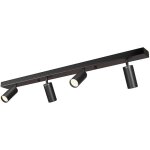 Spot sur rail - lampe 4 spots orientables - 90cm noir Spot sur rail - lampe 4 spots orientables - 90cm noir