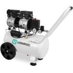 Vonroc - pro compresseur d'air silencieux - 750w ? 1hp - 128 l / min - rservoir 24l - 8 bars - 57, 5db(a) ...