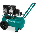 Vonroc - pro compresseur d'air silencieux - 750w ? 1hp - 128 l / min - rservoir 24l - 8 bar - 57, 5db(a) ...
