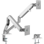 Pro. tec - support double d'�cran selbu jusqu'� 32 pouces vesa 75 / 100 argent mat