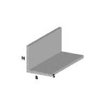 Profil d&39angle cm 100 h argent argent 40x40x1, 5 mm profila s en aluminium