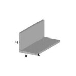 Profil d&39angle cm 200 h argent 40x40x1, 5 mm tige de profil en aluminium