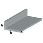 Profil angulaire l cm 200 h argent 40x15x1, 5 mm profila s aluminium tige