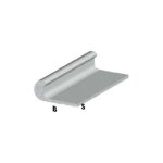 Profil de griffe cm 200 h argent argent 22x1 mm tige de profil en aluminium