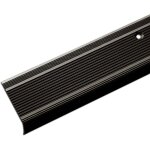 Profil� d'escalier en forme de l 1 pi�ce, longueur 100 x 3 x 2 cm pr�perc� nez de marche pour parquet ...