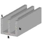Profil� de finition sol et mur aluminium 200 cm ? double canal u 20 x 10 x 1 mm ? finition argent�e pour ...