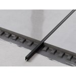 Profilé u de connexion rectifié en acier inoxydable pour carrelage 0. 5cm x 244cm - noir satiné Profilé u de connexion rectifié en acier inoxydable pour carrelage 0. 5cm x 244cm - noir satiné