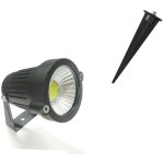 Projecteur cob led lumi�re de jardin 5w watt support piquet lumi�re froide ip 65