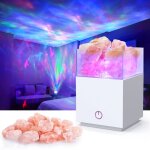 Projecteur de lampe au sel de l'himalaya 2 en 1, 7 modes dimmables, avec t�l�commande et minuterie
