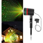Projecteur laser ext�rieur rouge et vert ? �tanche ip44 ? lumi�re dynamique pour d�coration ? couverture ...