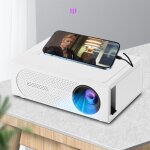 Projecteur lcd compact blanc - compatible 1080p, connexion directe t�l�phone, cadeau pour enfants et ...