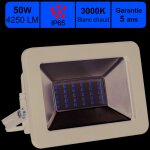 Jamais utilis�] projecteur led 50w 4250 lm 3000k ip65 connexion en direct - garantie 5 ans