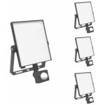 Projecteur led connect wifi rgbw 20w ip44 avec dtecteur de mouvement - pack de 4 silumen