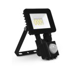 Projecteur led ext�rieur lumos slim ii - 10w + d�tecteur ir miidex lighting blanc - froid - 6000k - noir ...