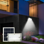 Projecteur led � lumi�re solaire 1000 lumen zambot capteur cr�pusculaire et mouvement