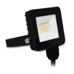 Projecteur led lumos slim ii ext�rieur - 10w miidex lighting blanc - chaud - 3000k - noir