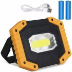 Projecteur led rechargeable, 20w usb 1200lm lampes de travail  led, projecteur chantier lampes de cob ...