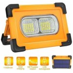 Projecteur led rechargeable lampe chantier 80w 4000 lumens projecteur portable avec pannea solaire 4 ...