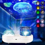 Projecteur de lumi�re oc�an pour chambre � coucher, led, ciel �toil�, galaxie, vagues, couleurs, rotation, ...