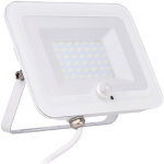 Projecteur plat + d�tecteur de mouvement ip65 3000lm - blanc voltman