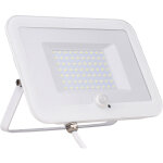 Projecteur plat + d�tecteur de mouvement ip65 5000lm - blanc voltman