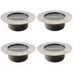 Projecteurs solaires � 3 led �tanches ip65 pour pelouse de jardin, blanc froid lot de 4