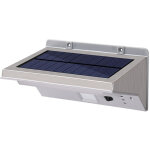 Projecteur solaire applique mural inox eclairage puissant led blanc h16cm avec d�tecteur de mouvement ...