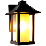 Projecteur solaire exterieur, lampadaire murale vintage avec d�tecteur de mouvement imperm�able ip65 ...