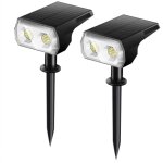 Projecteur solaire ext�rieur led �tanche ip67650lm r�glable avec 2 modes d'�clairage lumi�re chaude jardin ...