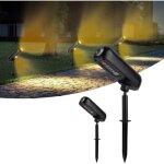 Projecteurs solaires de jardin, lampes solaires led 3000k pour une utilisation ext�rieure, indice de ...