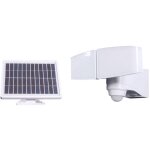 Projecteur solaire led blanc 2 t�tes orientables, 10w, 685 lumens, ip44, 4000k blanc - neutre, d�tecteur ...