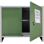 Armoire basse pour kit pesticides en tole galvanise'e a' deux portes 100x40x80 cm avec bac de re'cupe'ration ...