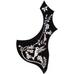 Protecteur de guitare autocollant motif fleurs et oiseaux noir accessoire universel