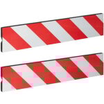 Protection de garage pour la porti�re automobile, lot 2, r�fl�chissante, 50 x 10 cm, rouge et blanc - ...