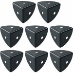 Protection de meubles 8 pi�ces corni�res d'angle en aluminium noir antichoc et d�coration