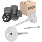 Protektor cheville � vis pour isolants cheville etics pour l'isolation des fa�ades - 12cm, 600 cheville ...