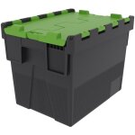 Provost - bac navette gerbable et embo�table en polypropyl�ne noir - 400 x 300 x 306 mm