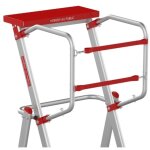 Provost - escabeau pliable aluminium inox pour mise en rayon - 2 marches - hauteur 210 cm