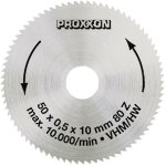 Proxxon - 28011 lame de scie circulaire au carbure 50 x 10 x 0. 5 mm nombre de dents: 80 1 pc(s)