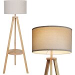 Puluomis - lampadaire, int�rieur e26 pour chambre � coucher, salon, �tag�re en bois, beige, 150 cm