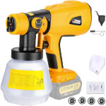 Pulv�risateur de peinture sans fil pour batterie dewalt 20 v, outil �lectrique sans fil hvlp, pistolet ...