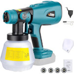 Pulv�risateur de peinture sans fil pour batterie makita 20 v, outil �lectrique sans fil hvlp, pistolet ...