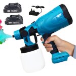 Teetok - pulv�risateur de peinture sans fil hvlp pistolet de pulv�risation �lectrique 550 w pistolet ...