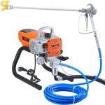 Pulverisateur sans air avec tuyau haute pression, pistolet de peinture murale 1500 w, 3000 psi, 1, 8 ...