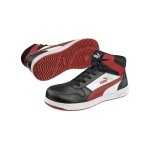 Puma - chaussures de s�curit� hautes frontcourt blk / wht / red mid s3l esd fo hro sr