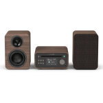 Pure classic stereo mini syst�me micro audio domestique 40 w marron, noyer