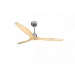 Purline - tenerife de klassfan - super destratificateur et ventilateur dc 166 cm chrome pales bois clair ...