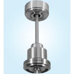 Purline - tenerife ring - super destratificateur et ventilateur dc 132 cm gris basalte pales bois sombre ...