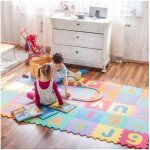 Puzzle tapis mousse bb, 36 pices, tapis de jeu trs rsistant pour enfants, alphabets & chiffres